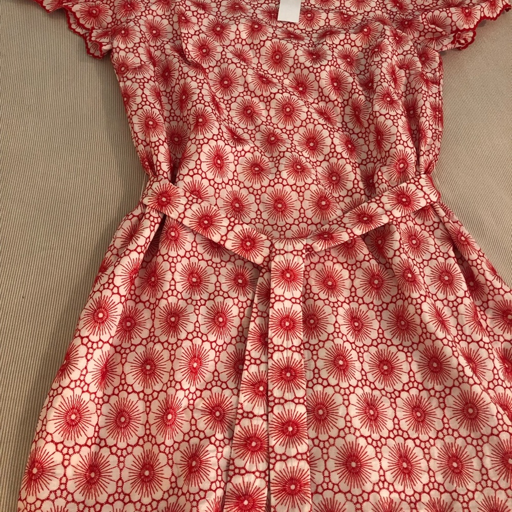 Eyelet Tie Waist Dress